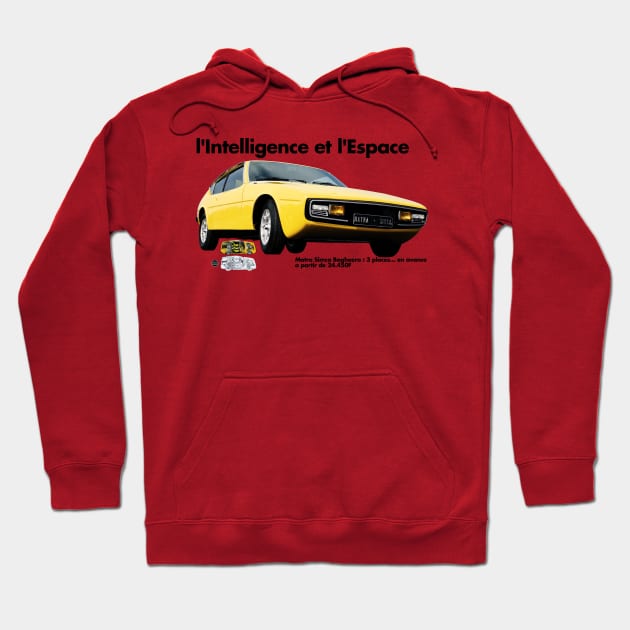 MATRA SIMCA BAGHEERA - advert Hoodie by Throwback Motors